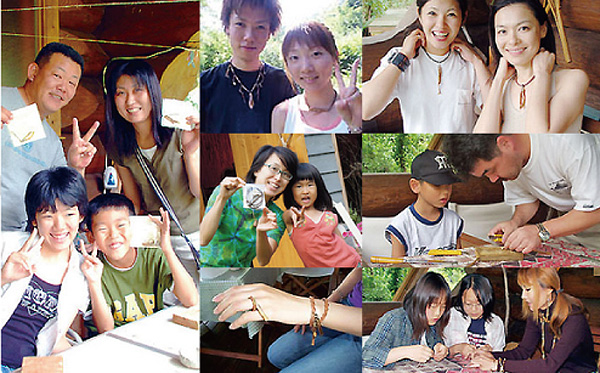 小枝のアクセサリーたちのワークショップ風景